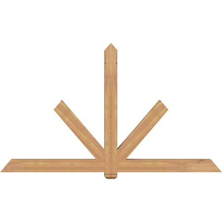 Ekena Millwork Kennewick Timber Gable Bracket, Western Red Cedar, 96"W x 56"H x 5 1/2"D x 5 1/2"F, 14/12 Pitch GBW096X56X0606KEN00SWR